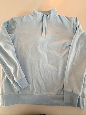 Travis Mathew Light Blue Half-Zip Men's Sweater